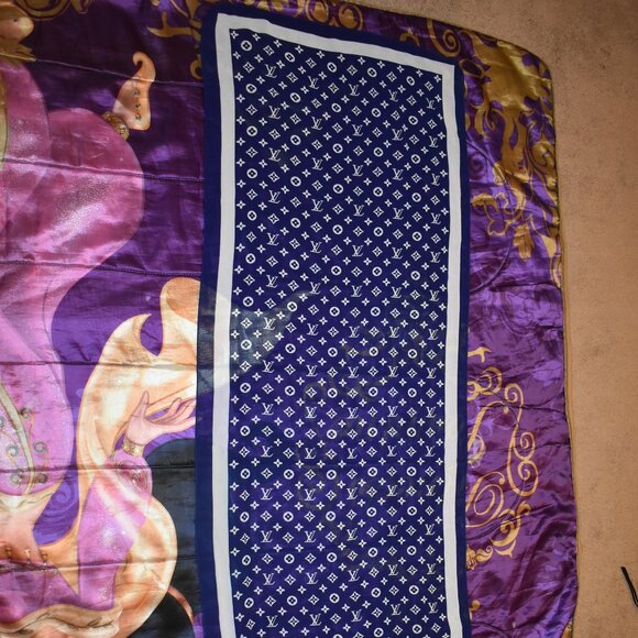 VTG VINTAGE LV RETRO scarf. No tags AT ALL / BUYER DAMAGED ITEM AS IS CONDITION - Picture 10 of 14